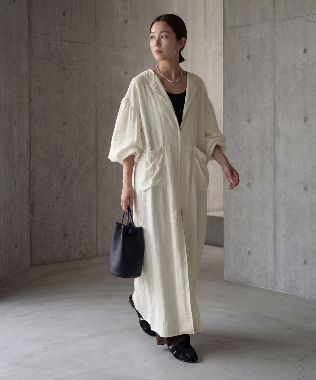 着用イメージ 167cm エクリュ 02サイズ