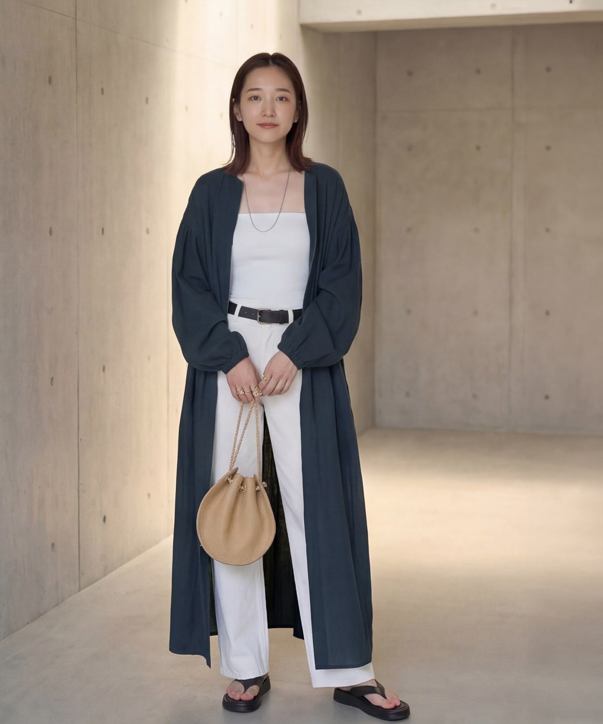 着用イメージ 167cm ネイビー 02サイズ