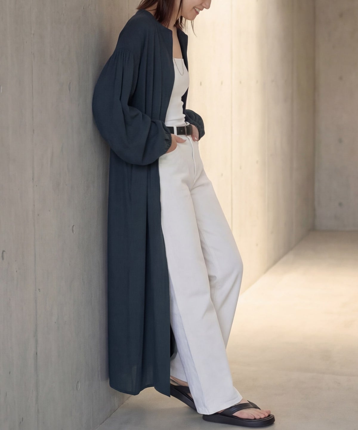 着用イメージ　167cm 02サイズ エクリュ