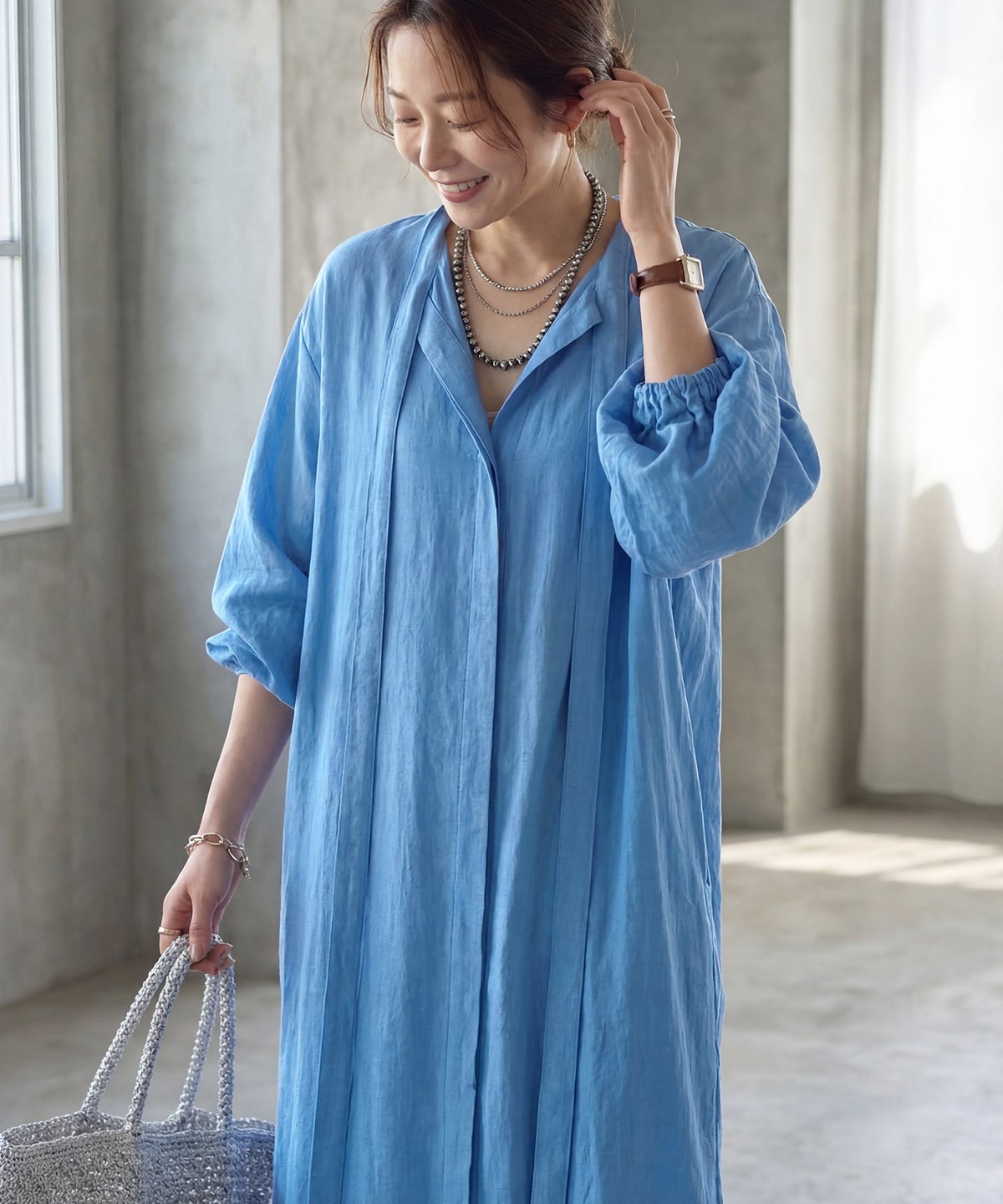 着用イメージ 163cm ブルー 02サイズ