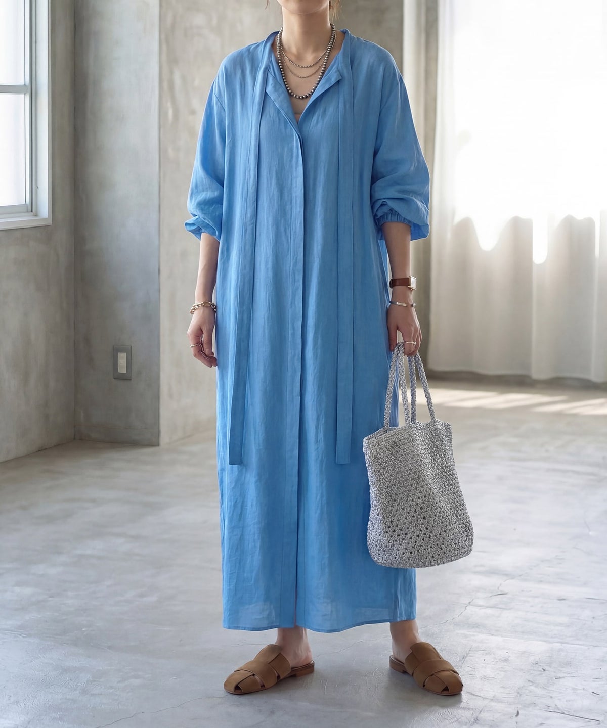 着用イメージ 163cm ブルー 02サイズ