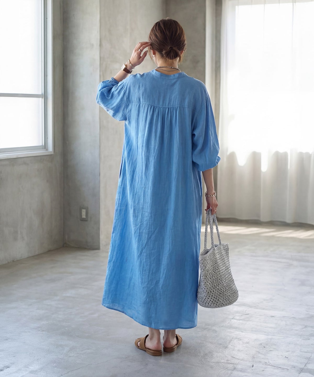 着用イメージ 163cm ブルー 02サイズ