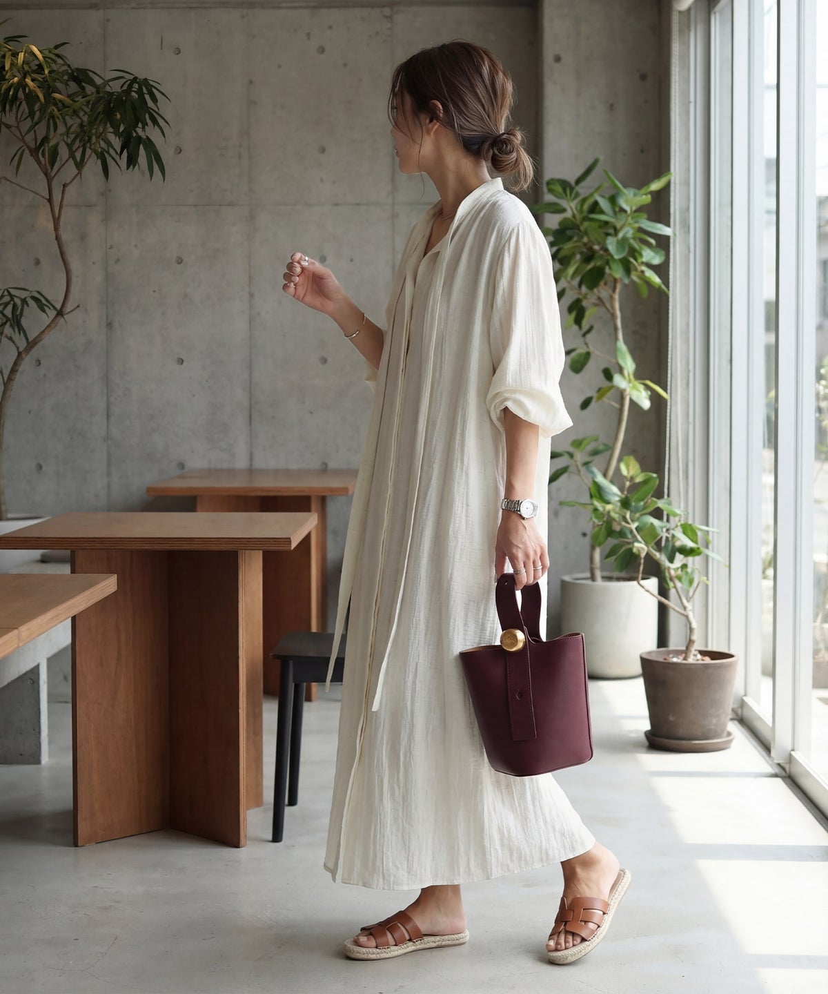 着用イメージ 163cm エクリュ 02サイズ