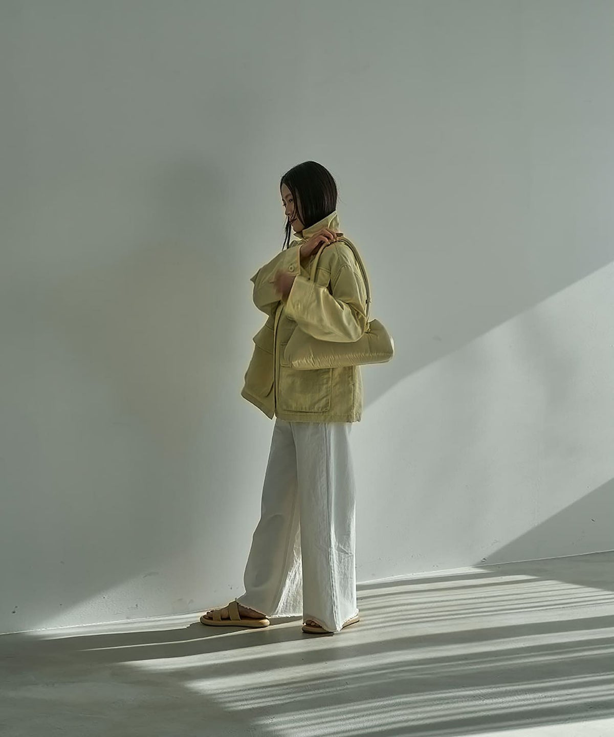 着用イメージ 164cm BUTTER YELLOW	