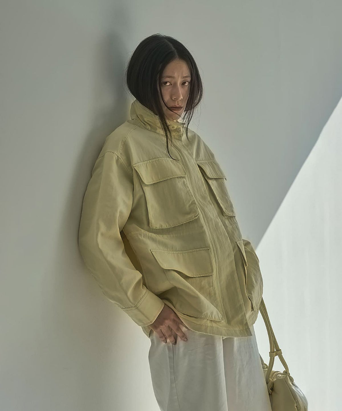 着用イメージ 164cm BUTTER YELLOW	