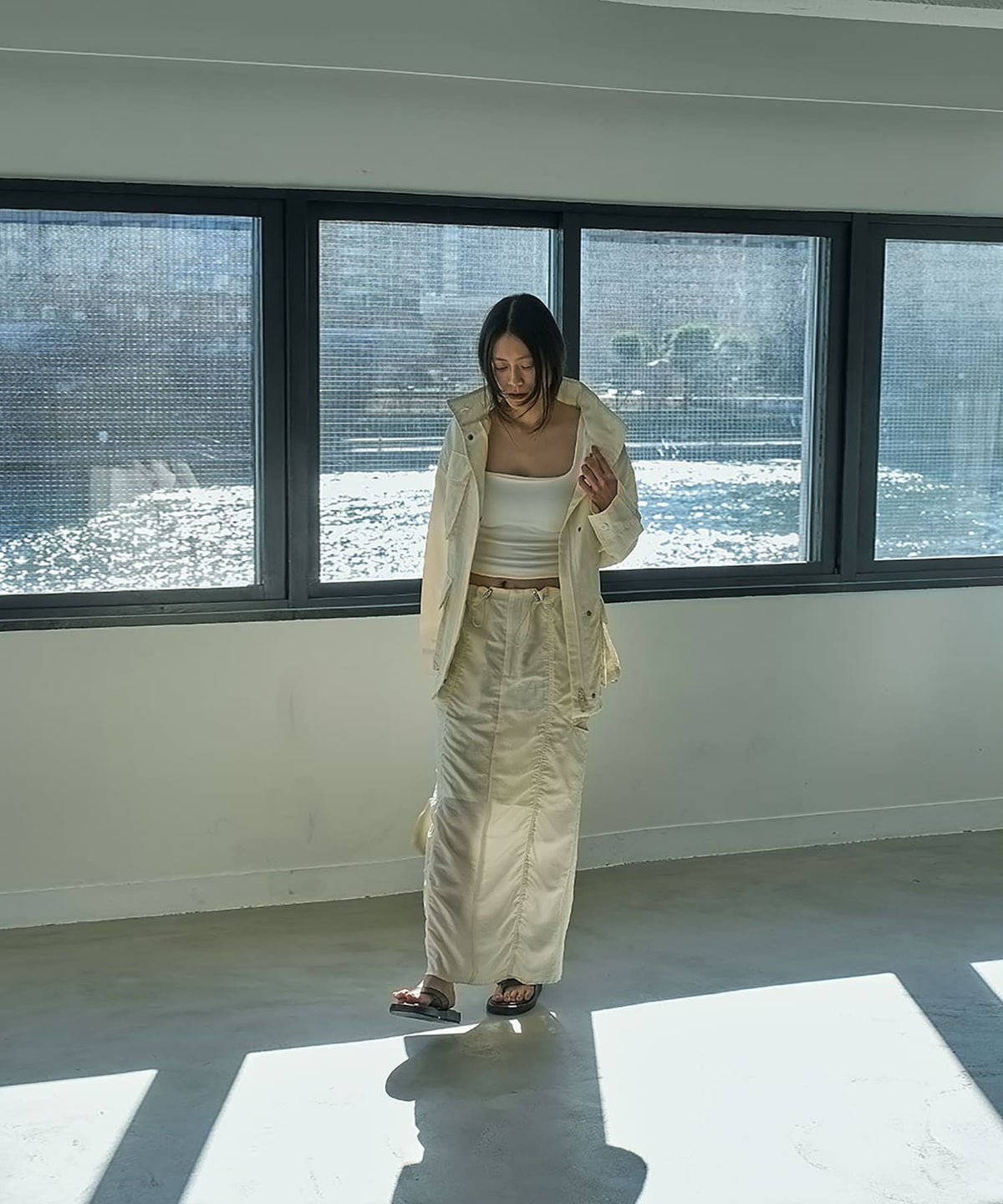 着用イメージ 164cm OFFWHITE