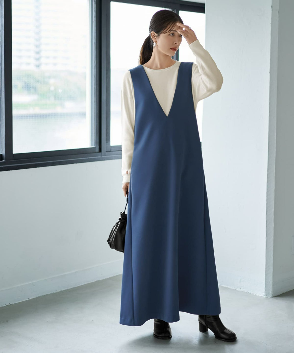 着用イメージ 166cm ブルー 02サイズ