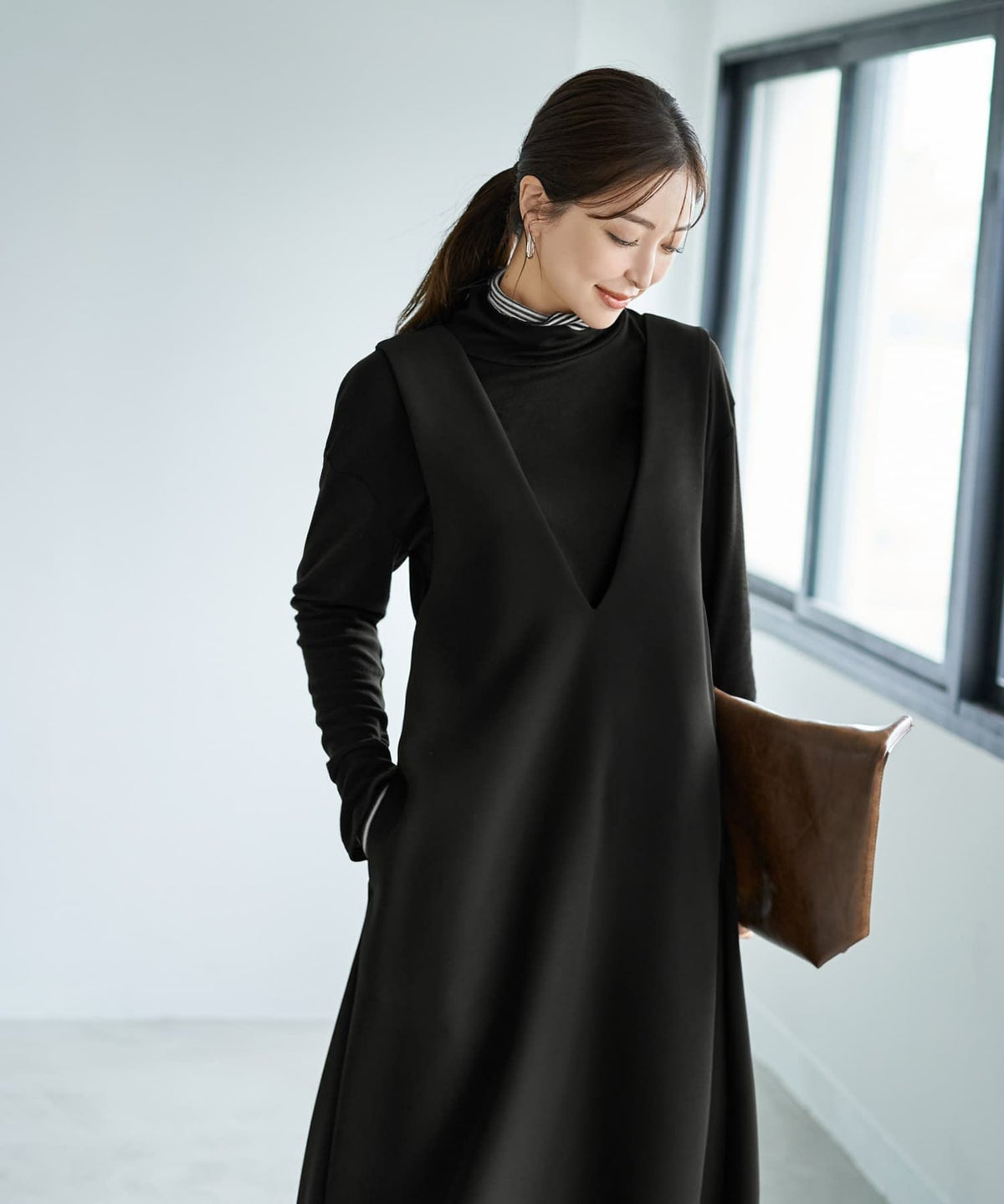 着用イメージ 166cm ブラック 02サイズ