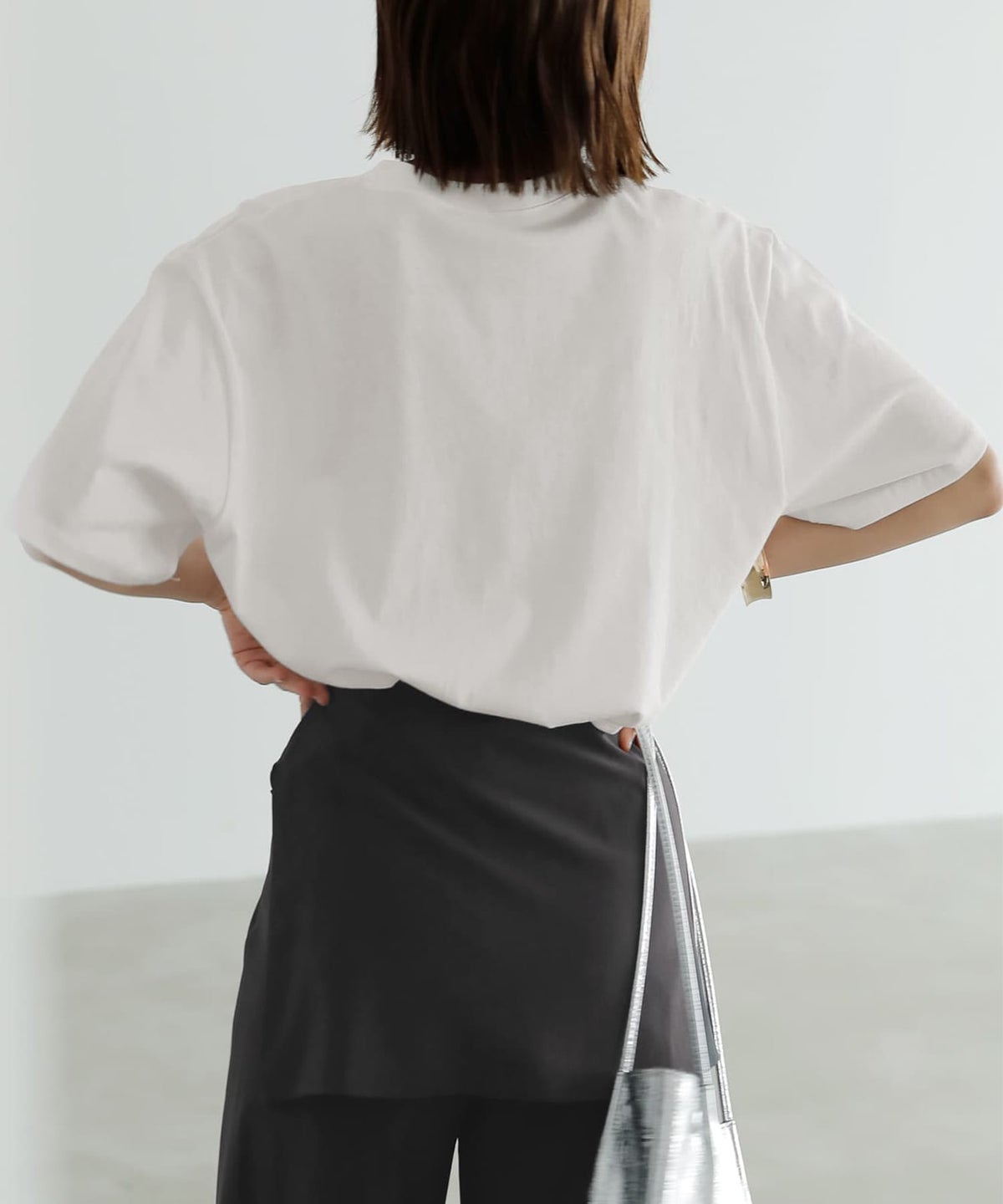 着用イメージ　167cm ホワイト