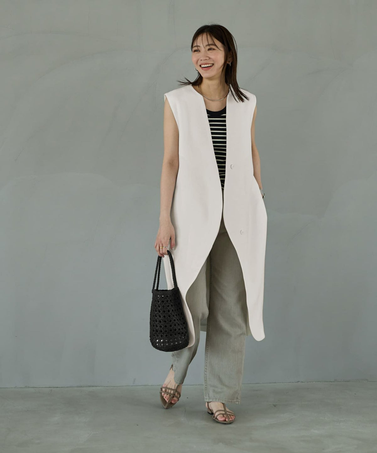 着用イメージ 166cm Sサイズ　カーキ