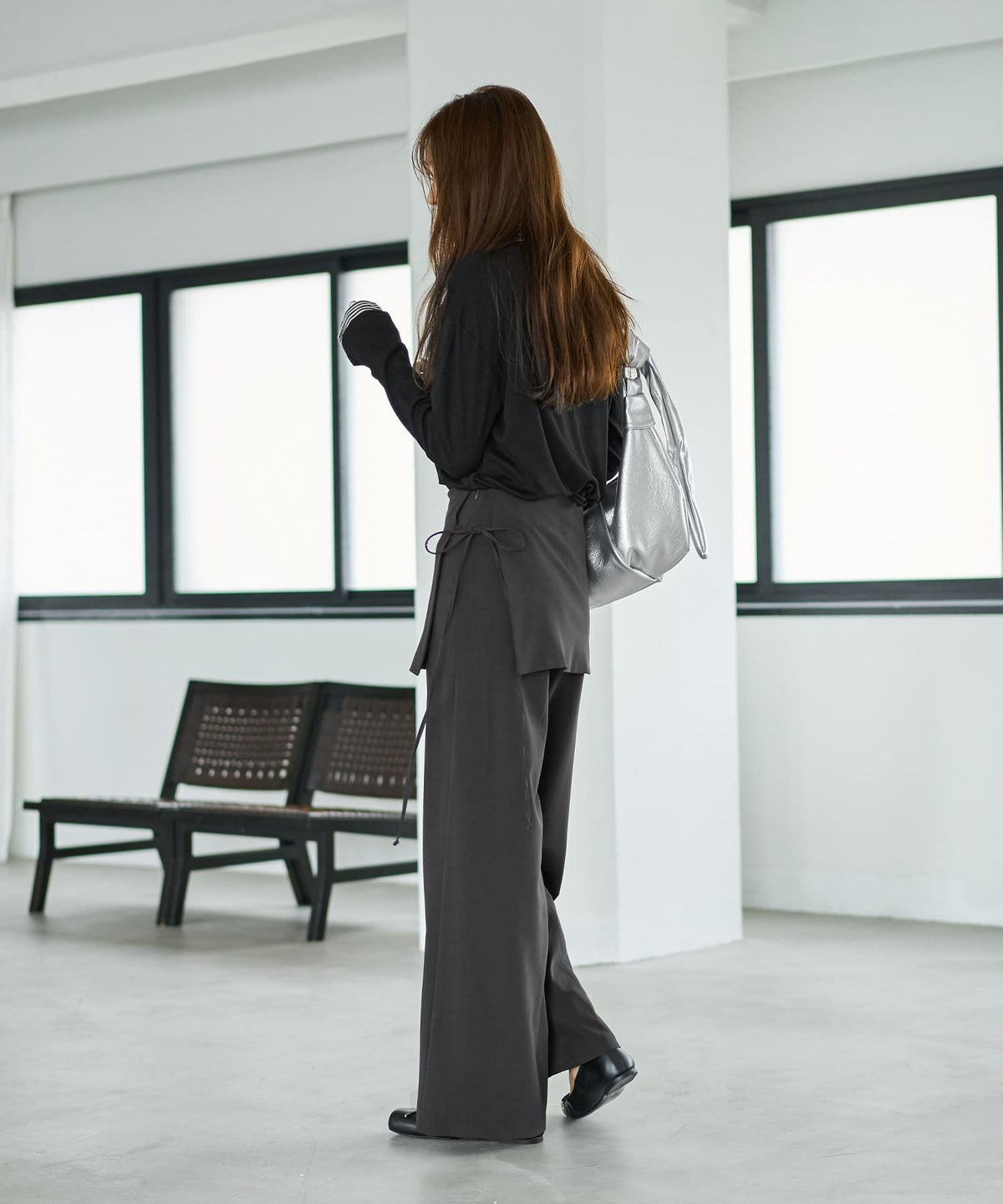 着用イメージ 166cm チャコール Sサイズ