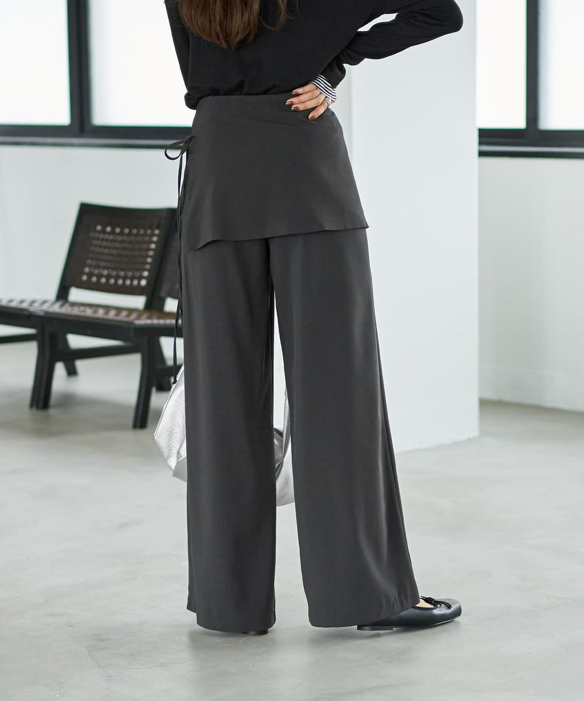 着用イメージ 166cm チャコール Sサイズ