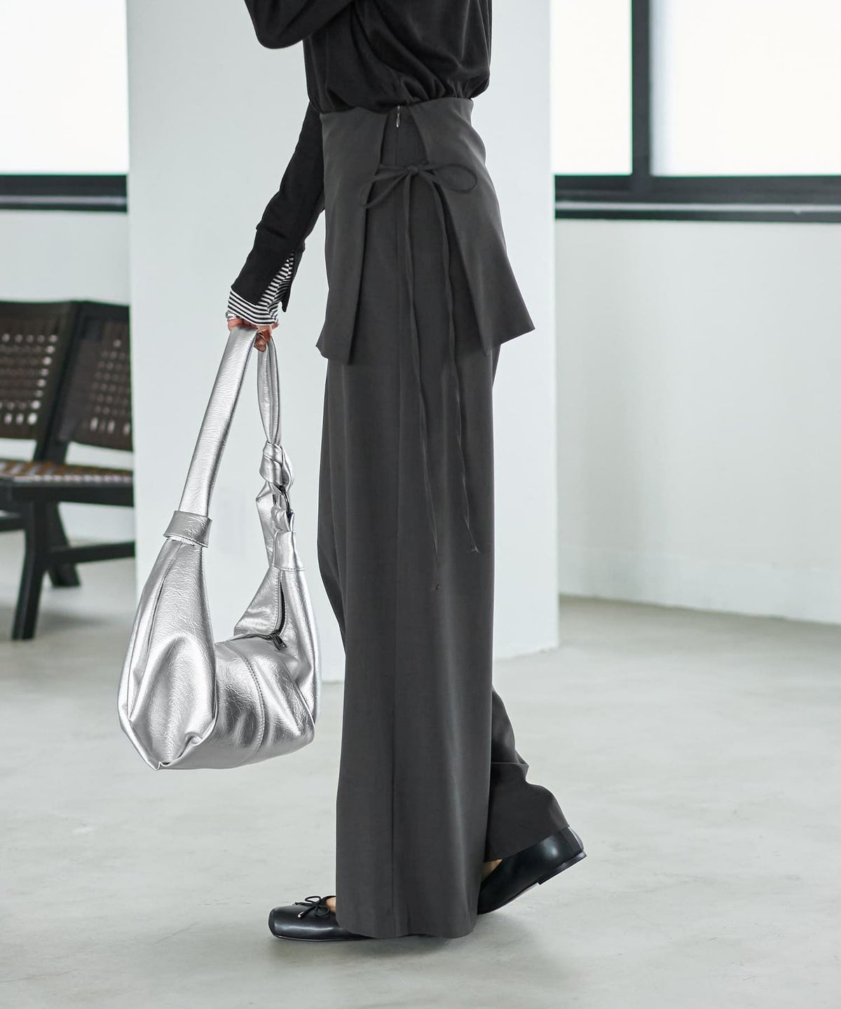 着用イメージ 166cm チャコール Sサイズ