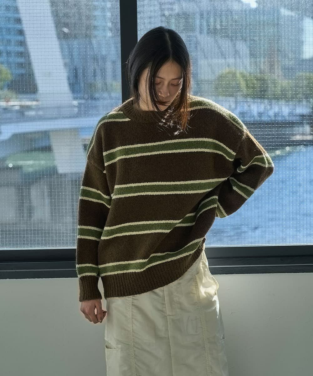 MARJOUR】BORDER KNIT | おしゃれな大人レディースファッション通販