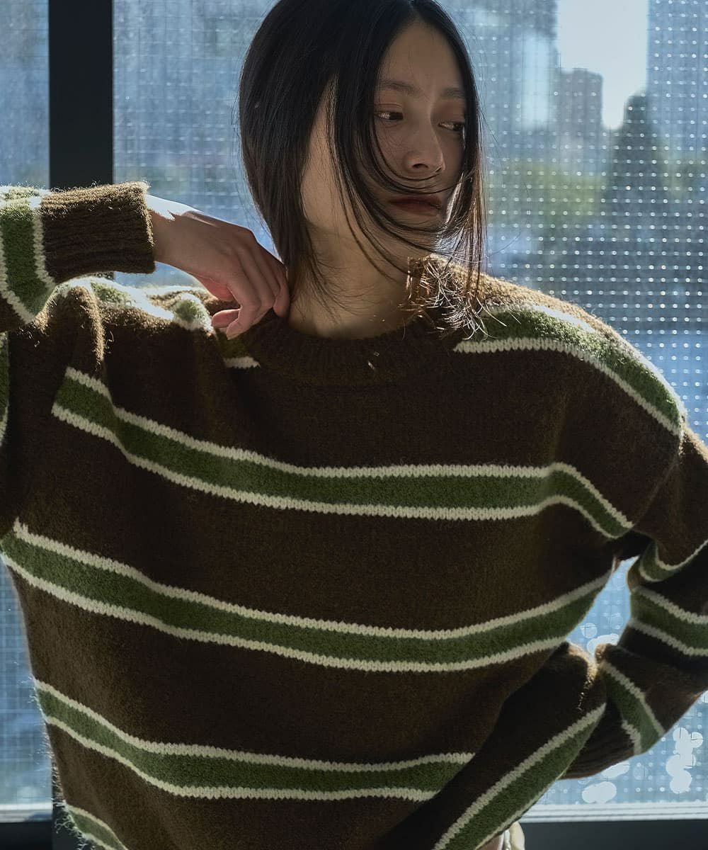 MARJOUR】BORDER KNIT | おしゃれな大人レディースファッション通販