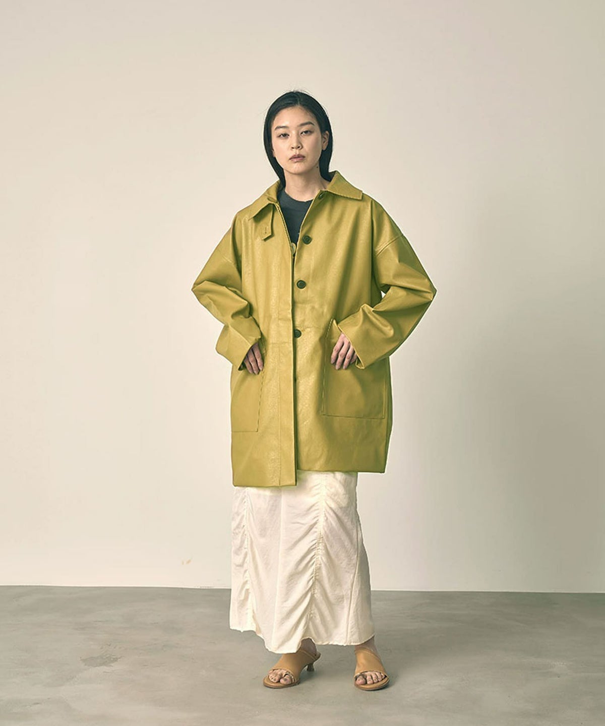 着用イメージ 164cm CLAY YELLOW