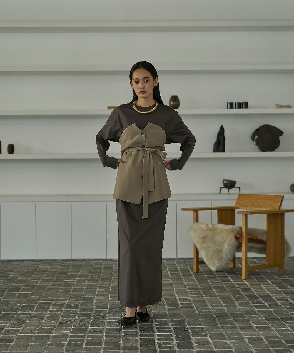 着用イメージ　168cm 　KHAKI BEIGE