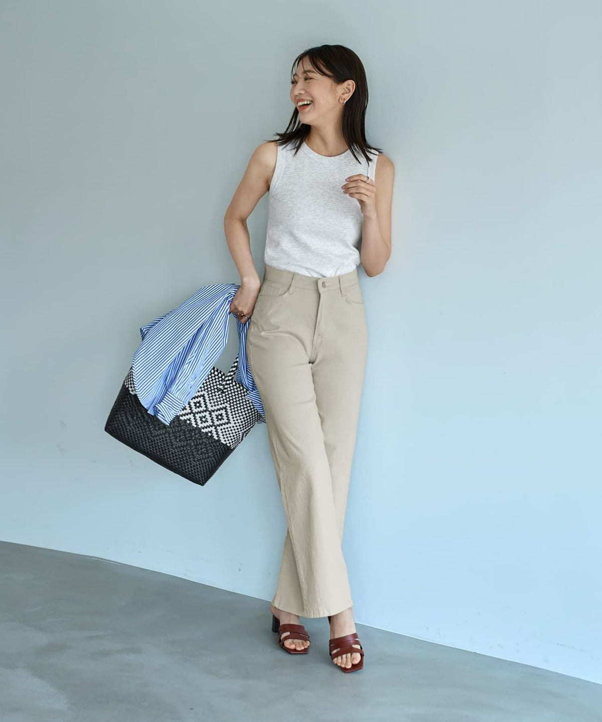 着用イメージ　166cm マーブル