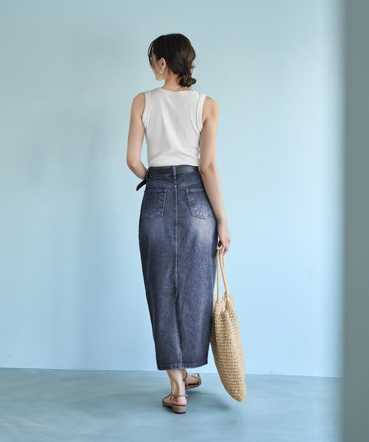 着用イメージ　166cm ホワイト