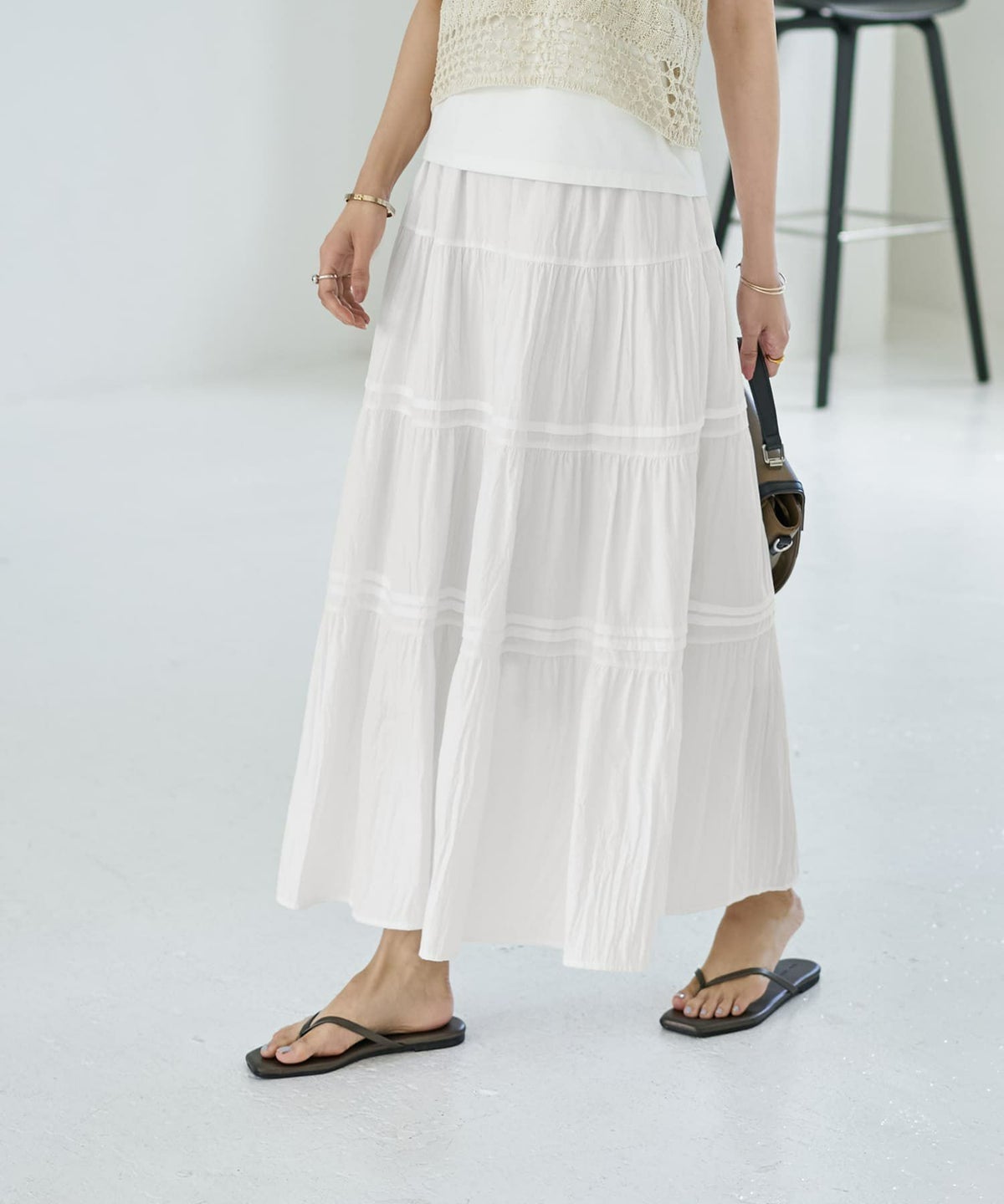 着用イメージ　166cm 02サイズ ホワイト