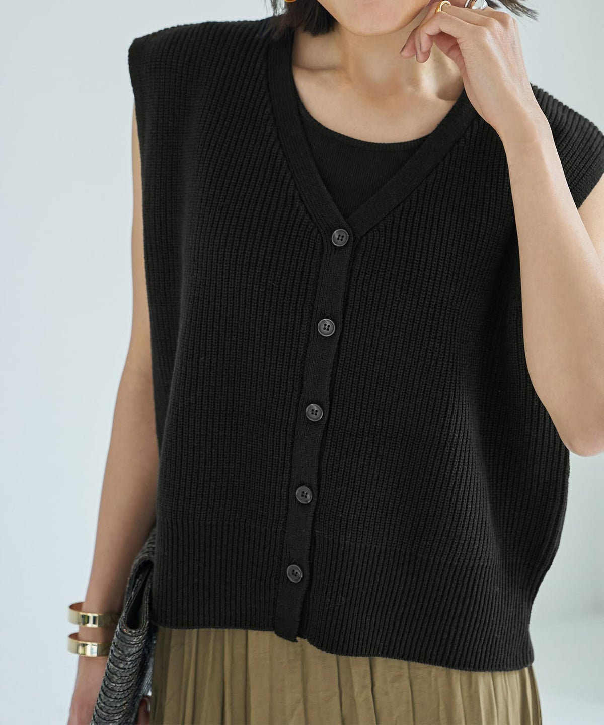 着用イメージ　167cm ブラック