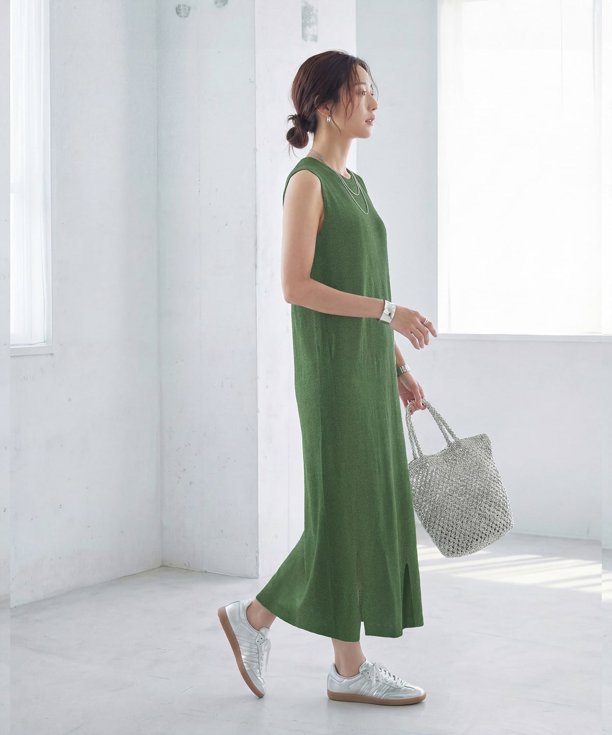 着用イメージ　165cm 02サイズ マッチャ