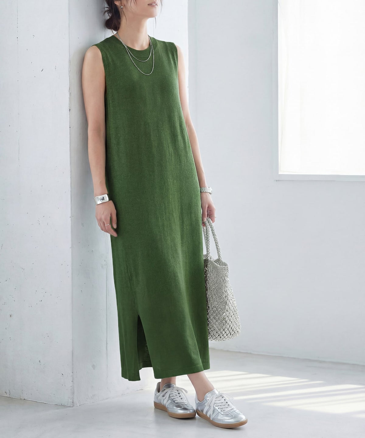 着用イメージ　165cm 02サイズ マッチャ