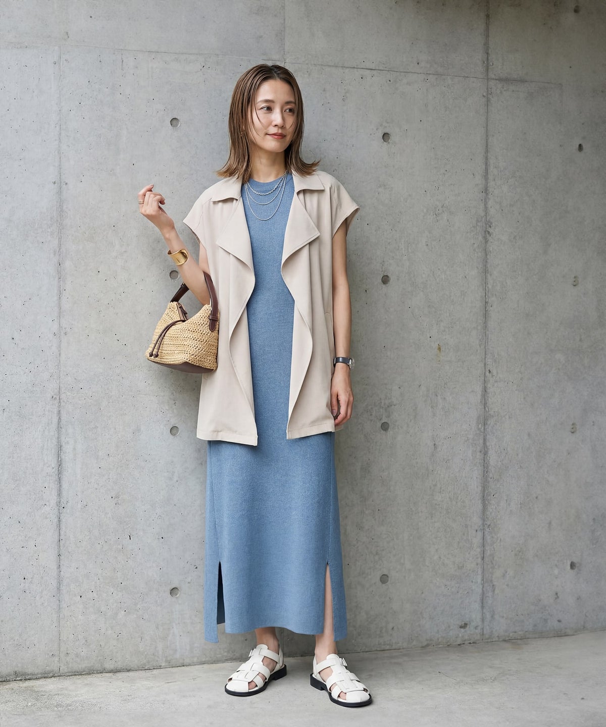 着用イメージ　165cm 02サイズ ブルーミックス