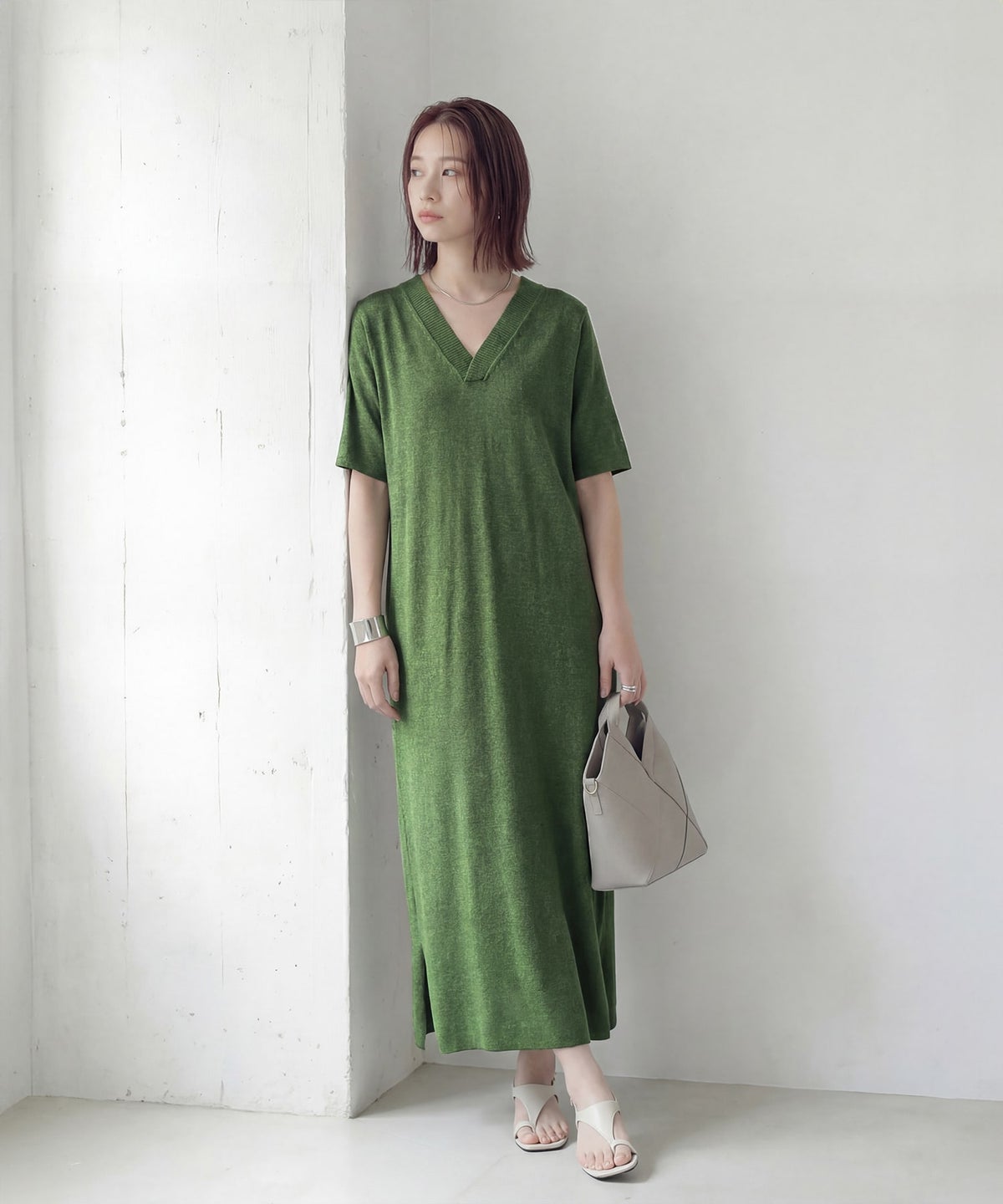 着用イメージ　165cm 02サイズ マッチャ