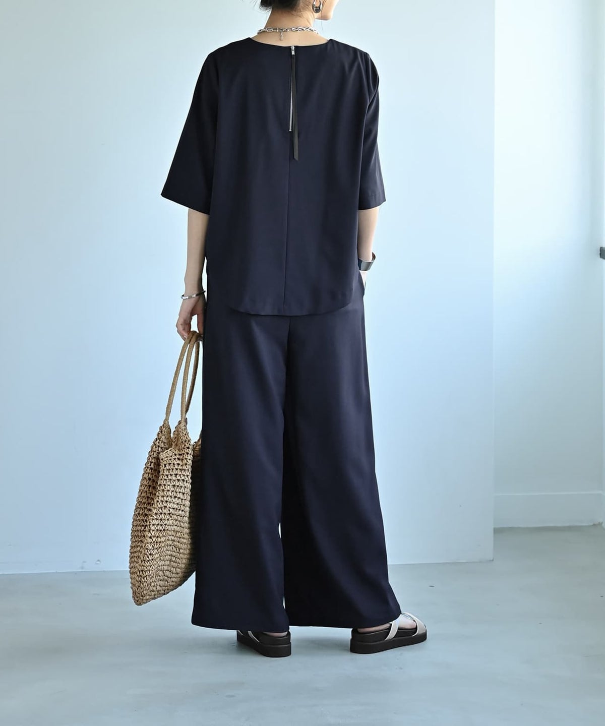着用イメージ 172cm ネイビー