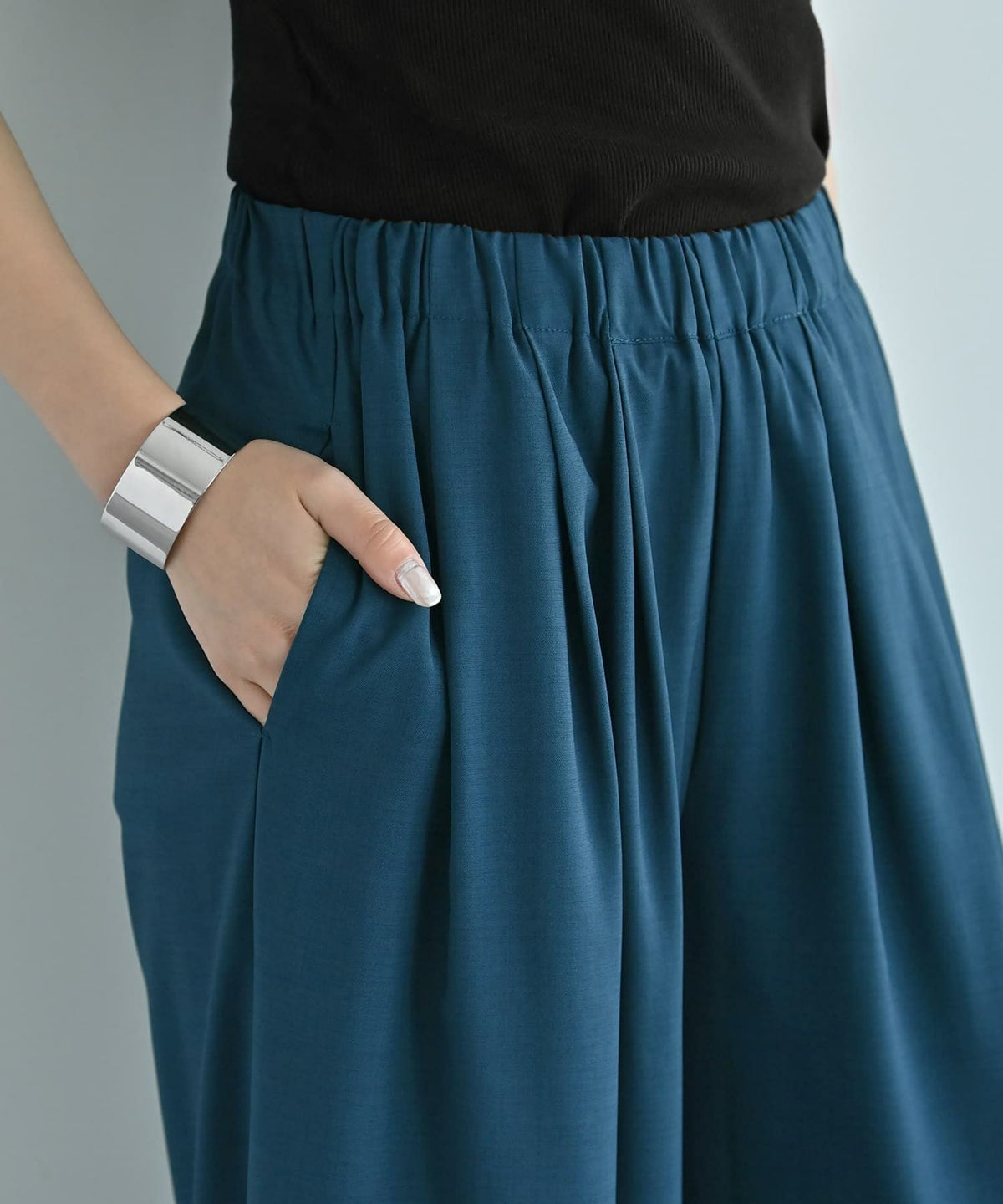 着用イメージ 172cm ブルーグリーン