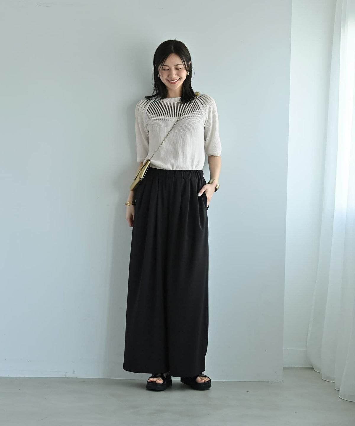 着用イメージ 172cm ブラック