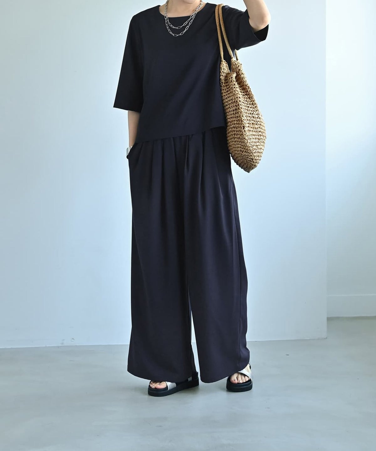 着用イメージ 172cm ネイビー 02