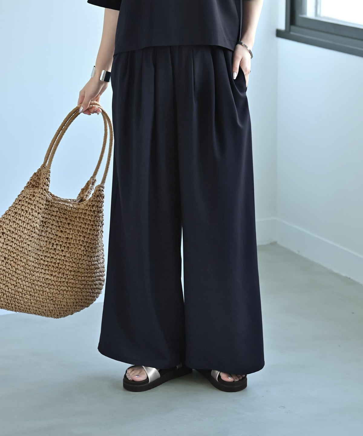 着用イメージ 172cm ネイビー 02