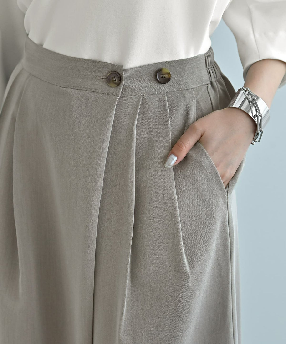 着用イメージ 172cm オリーブグレー