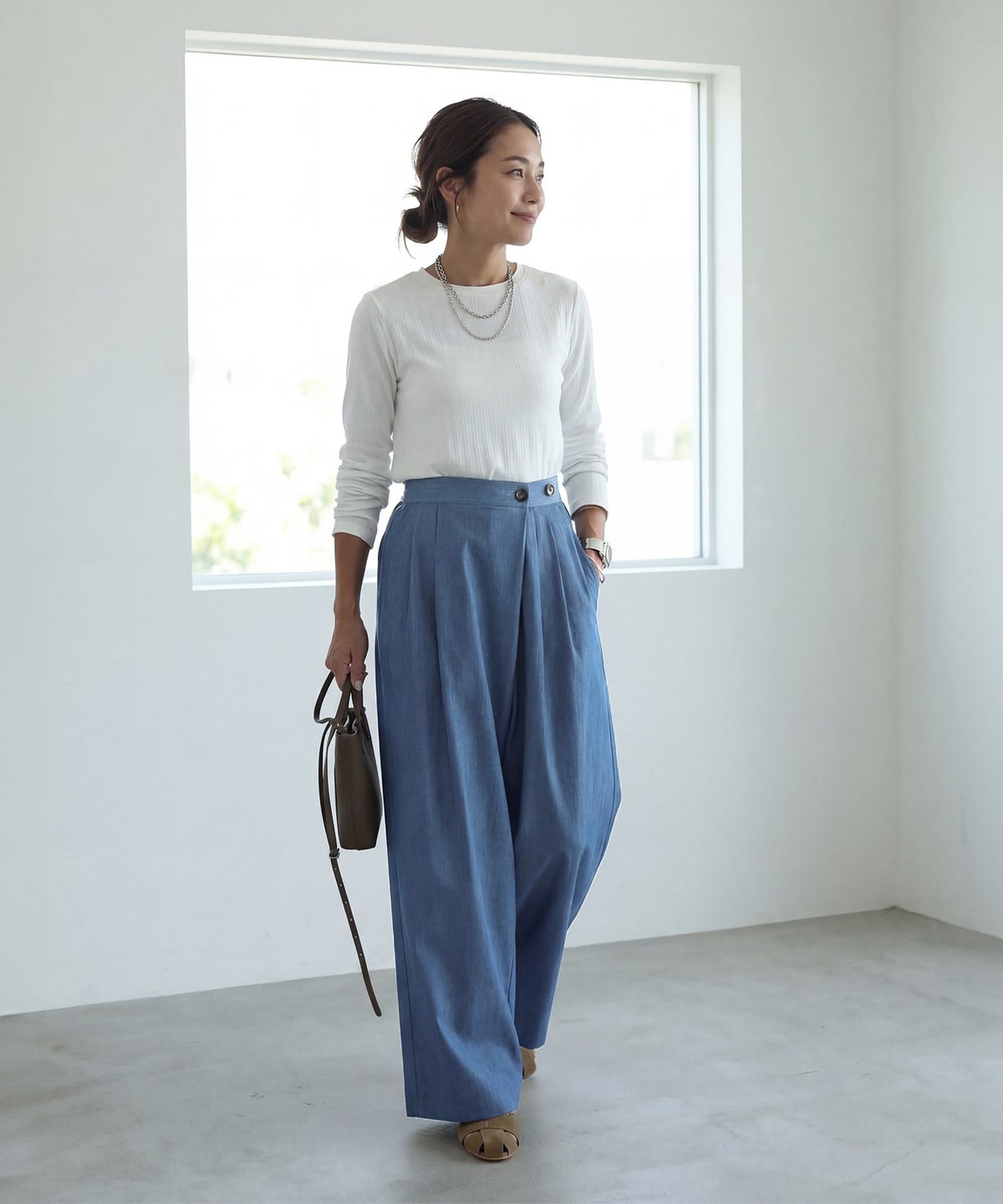 着用イメージ 161cm サックス 01サイズ