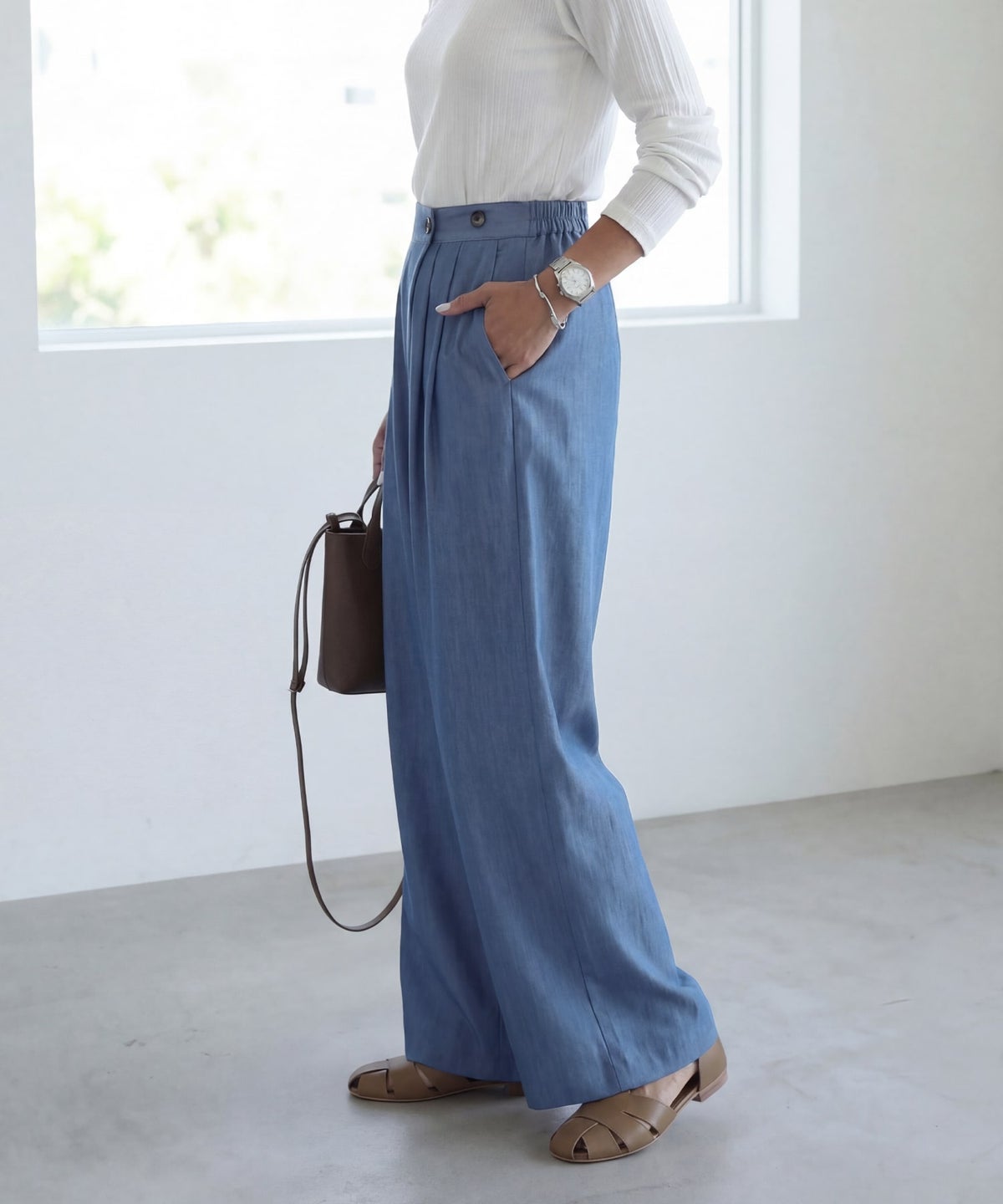 着用イメージ 161cm サックス 01サイズ