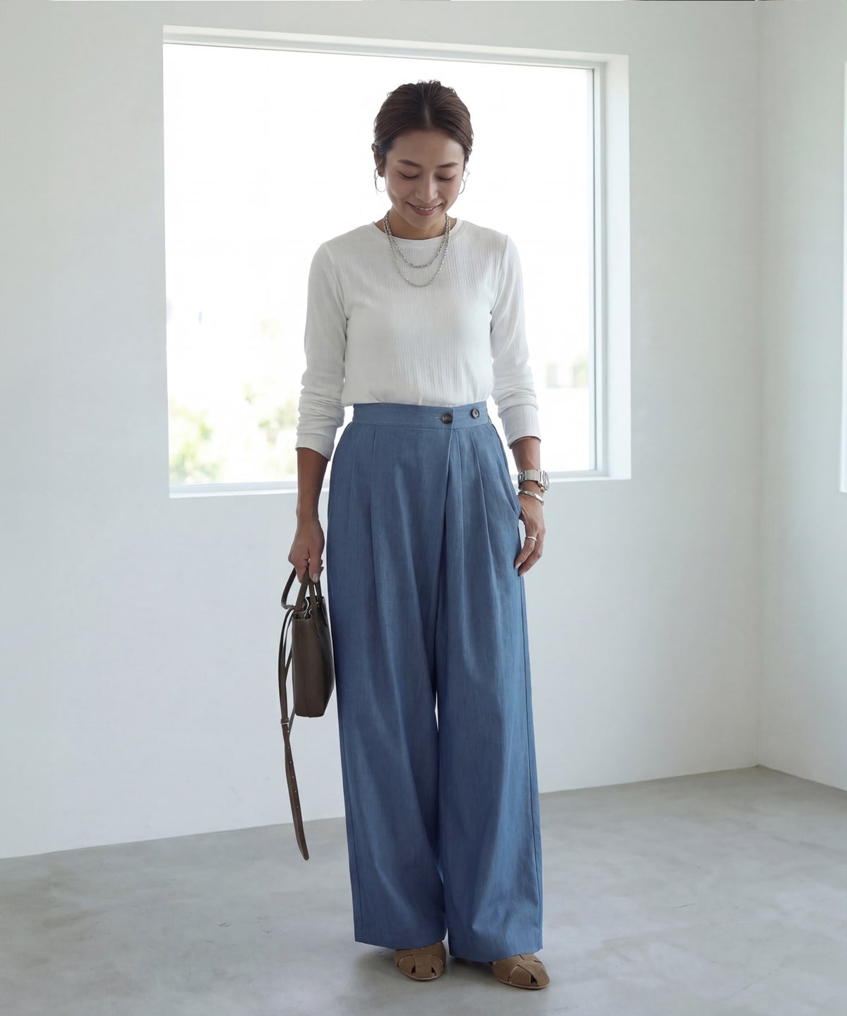 着用イメージ 161cm サックス 01サイズ