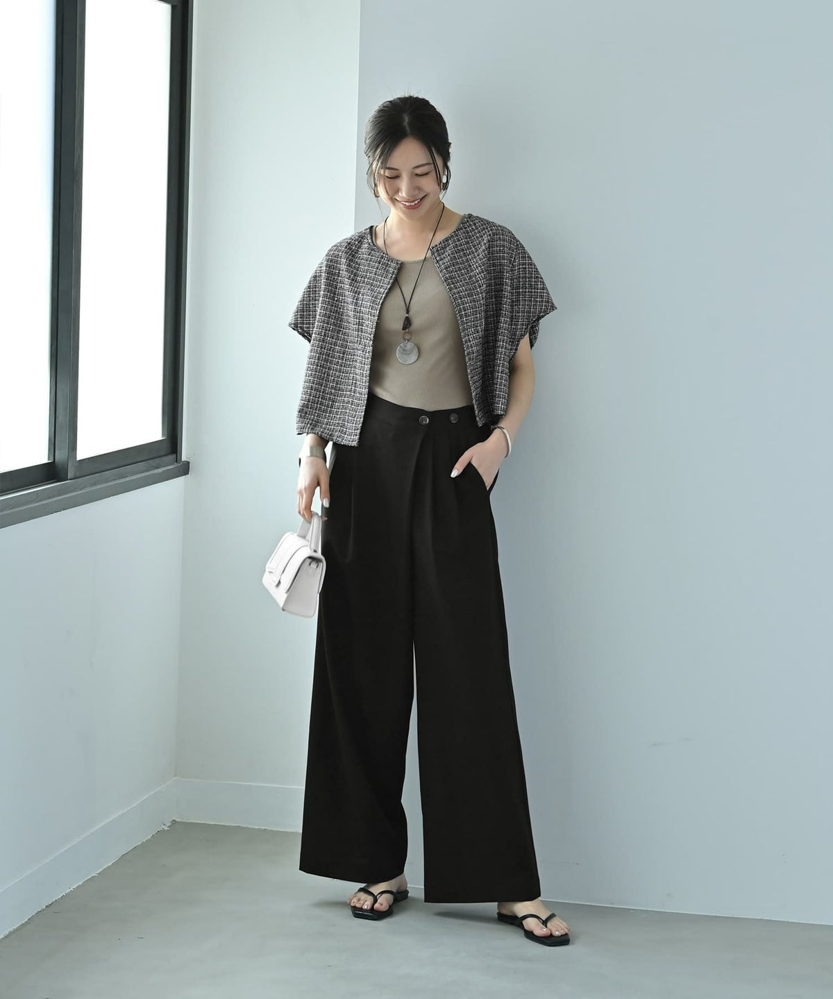 着用イメージ 172cm ブラック