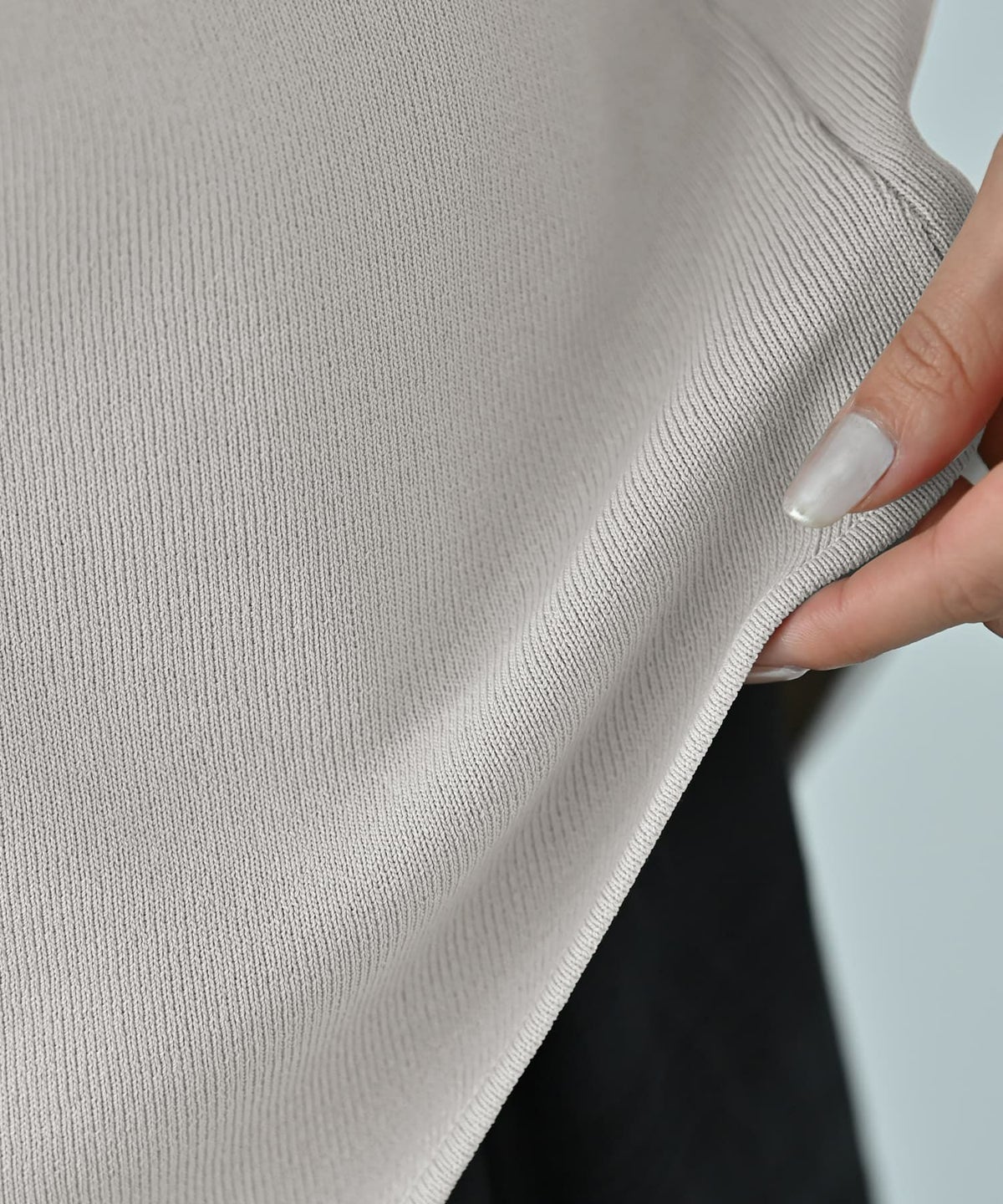 着用イメージ　172cm ライトグレー