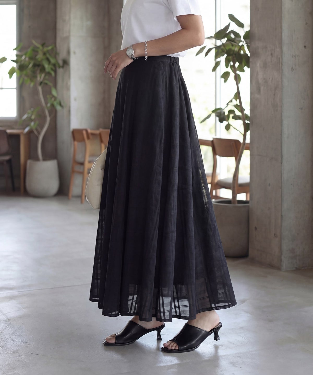 着用イメージ　162cm ブラック