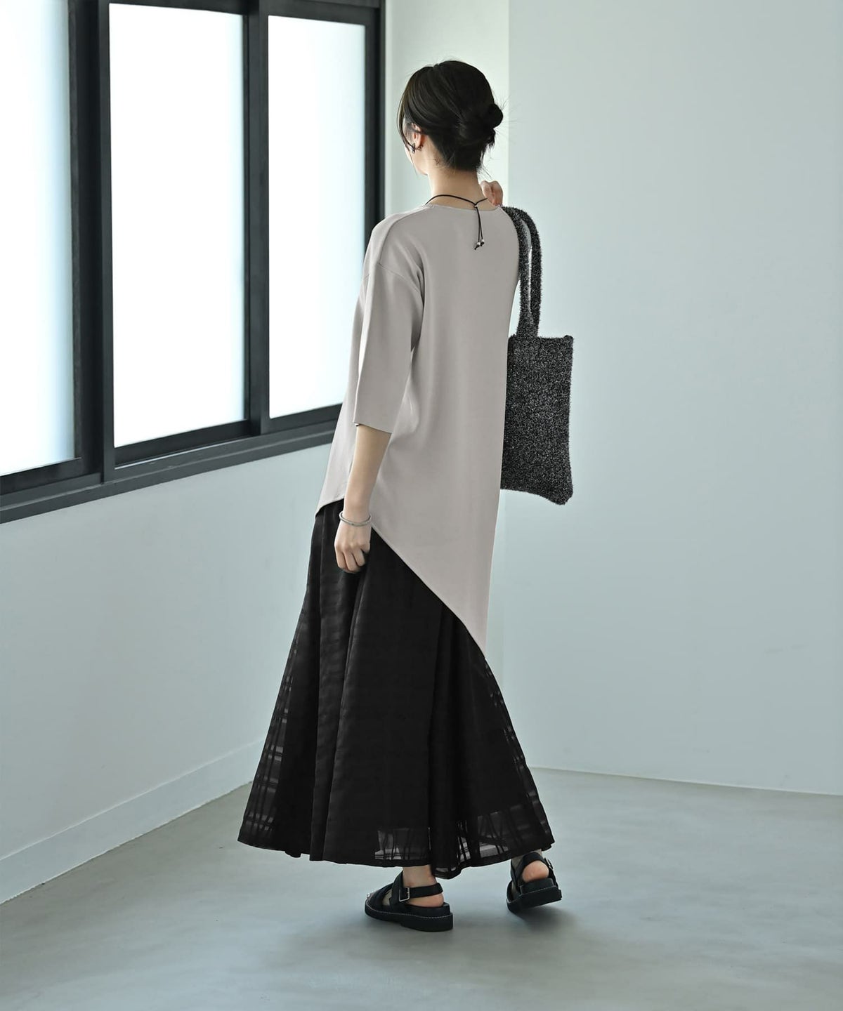 着用イメージ　172cm ブラック