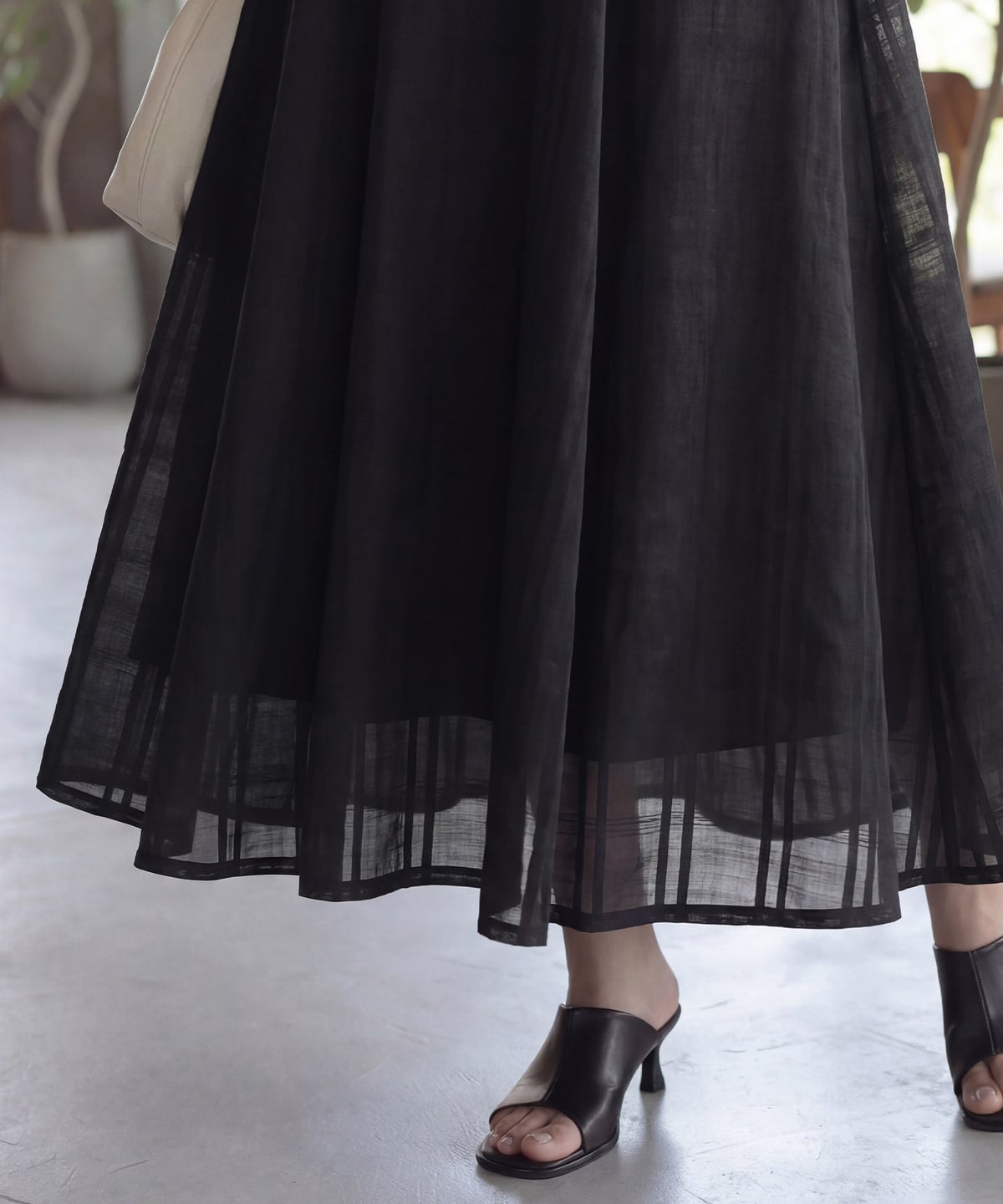 着用イメージ　162cm ブラック