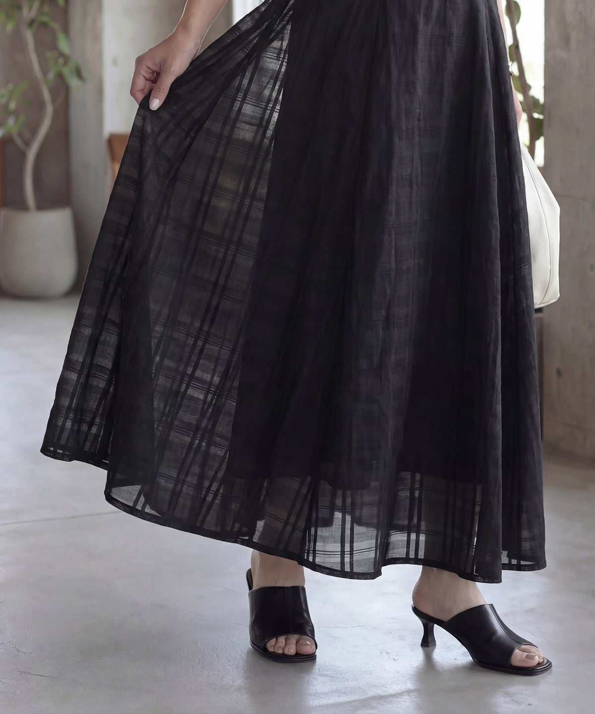 着用イメージ　162cm ブラック