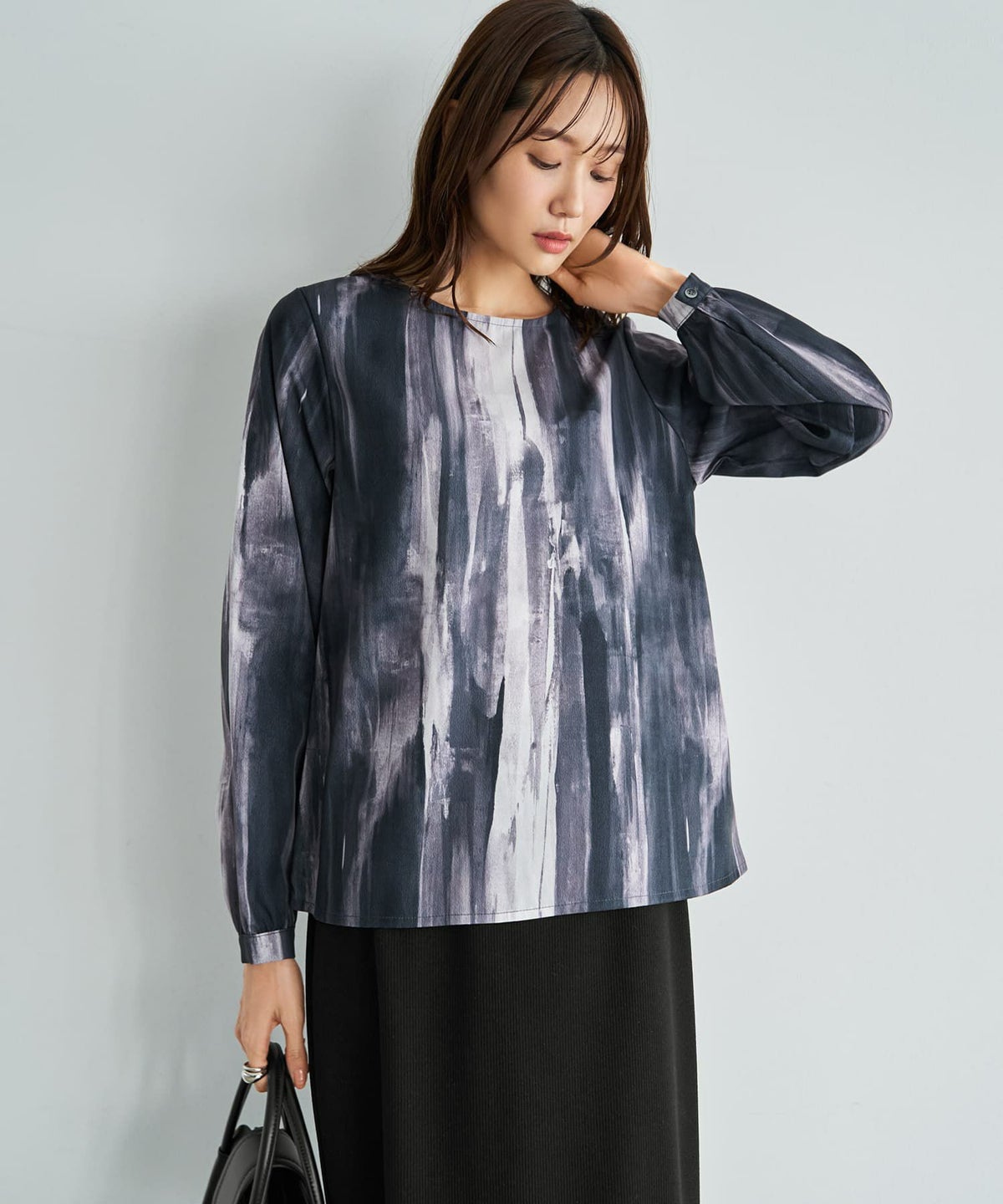 着用イメージ　165cm ブラックミックス