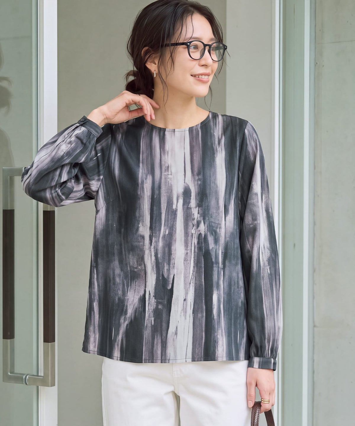 着用イメージ　163cm ブラックミックス