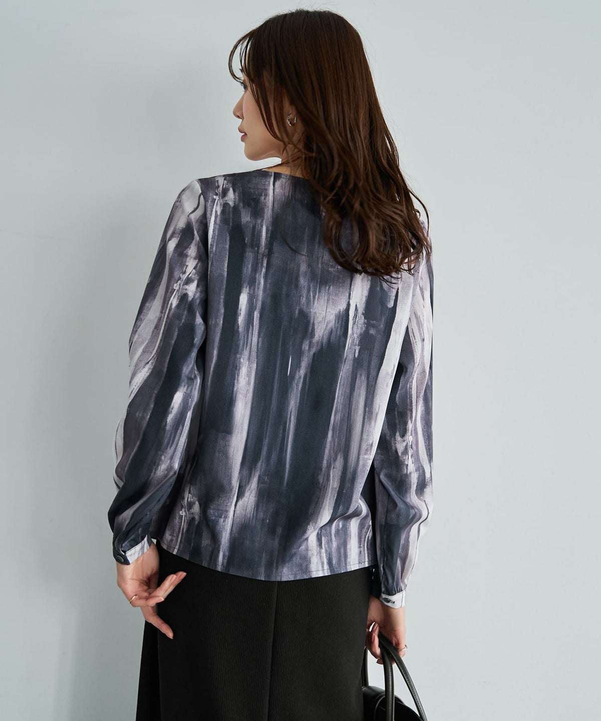 着用イメージ　165cm ブラックミックス