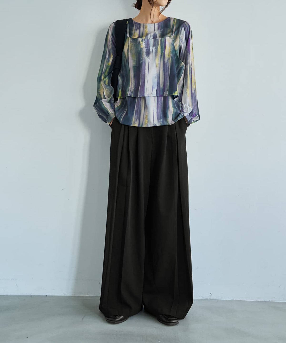 着用イメージ　165cm パープルミックス