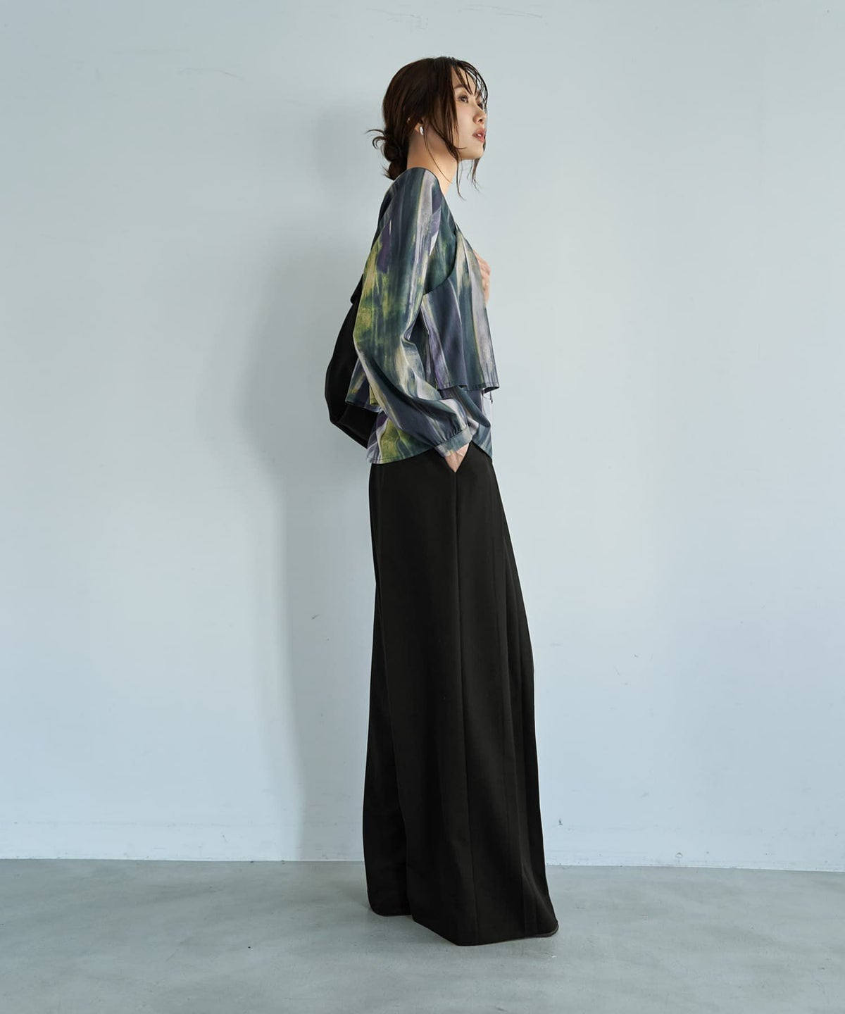 着用イメージ　165cm パープルミックス