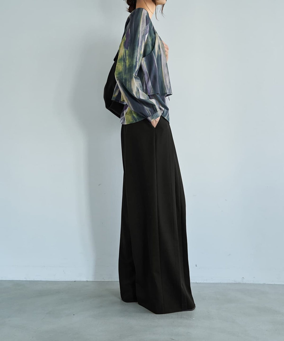 着用イメージ　165cm パープルミックス